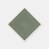 Simple Boho Arch Sage Green Wedding Serviette (Ecke)