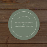 Simple Boho Arch Sage Green Wedding Vielen Dank Runder Aufkleber<br><div class="desc">Dieses einfache Boho Arch Sage Green Wedding Dankeschön an das klassische Round Sticker Design verfügt über eine raffinierte, abgestufte Palette von neutralem Elfenbein gepaart mit einem wunderschönen Mix und Match-Optionen aus Rostterrakotta, Salbei Grün und Pflaume. Die schlichte Eleganz einfacher Typografie und sanfte Bögen schaffen eine beruhigende und polierte Ästhetik mit...</div>