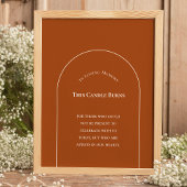 Simple Boho Arch Terracotta Diese Kerze Burns Poster