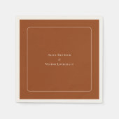 Simple Boho Arch Terracotta Wedding Serviette (Vorderseite)