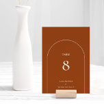 Simple Boho Arch Terracotta Wedding Tischnummer<br><div class="desc">Dieses einfache Boho Arch Terracotta Wedding Tischnummer Design besticht durch eine raffinierte, abgestufte Palette von Elfenbein, gepaart mit einer herrlichen Mischung und passenden Optionen wie Rostterrakotta, Salbei Grün und Pflaume. Die schlichte Eleganz einfacher Typografie und sanfte Bögen schaffen eine beruhigende und polierte Ästhetik mit klassischem minimalistischem Stil. Die Farbkombination bietet...</div>
