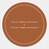 Simple Boho Arch Terracotta Wedding Umschlag Aufkl Runder Aufkleber (Vorderseite)