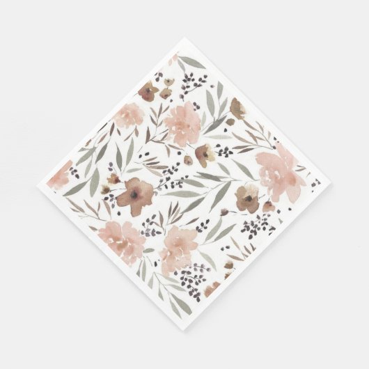 Simple Boho Blume Luncheon Napkin Serviette (Ecke)