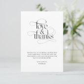 Simple Boho Brautparty Foto Dankeskarte (Stehend Vorderseite)