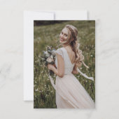 Simple Boho Brautparty Foto Dankeskarte (Rückseite)