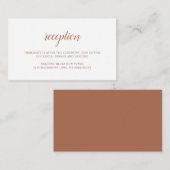Simple Boho Burnt Orange Rust Terracotta Wedding Begleitkarte (Vorne/Hinten)