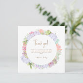 Simple Boho Cactus Desert Baby Shower Dankeskarte (Stehend Vorderseite)