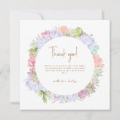 Simple Boho Cactus Desert Baby Shower Dankeskarte (Vorderseite)