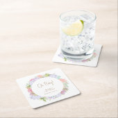 Simple Boho Cactus Desert Oh Baby Shower Rechteckiger Pappuntersetzer (Vor Ort)