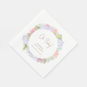 Simple Boho Cactus Desert Oh Baby Shower Serviette (Ecke)