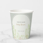 Simple Boho Cactus Line Art Arch Baby Dusche Pappbecher (Vorderseite)