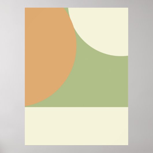 Simple Boho Calm Bauhaus Style Geometrisches Poste Poster (Vorne)
