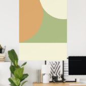Simple Boho Calm Bauhaus Style Geometrisches Poste Poster (Heimbüro)