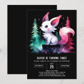 Simple Boho Cat Birthday Einladung (Vorne/Hinten)