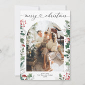 Simple Boho Chic Single Foto Weihnachten (Vorderseite)