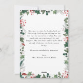 Simple Boho Chic Single Foto Weihnachten (Rückseite)