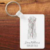 Simple Boho Chic Wedding Hair Stylist Romantic QR Schlüsselanhänger (Vorderseite)