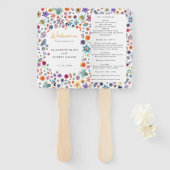 Simple Boho Chic Wildblume Garden Wedding Fächer (Vorne und Hinten)