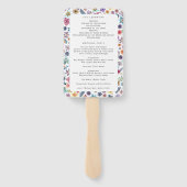 Simple Boho Chic Wildblume Garden Wedding Fächer (Rückseite)