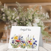 Simple Boho Chic Wildflowers  Dankeskarte