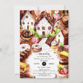 Simple Boho Chocolate Birthday Einladung (Vorderseite)