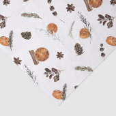 Simple Boho Dried Orange Watercolor Weihnachten Seidenpapier (Ausschnitt)