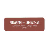 Simple Boho Dusty Rose Typografy Wedding Address (Vorne)