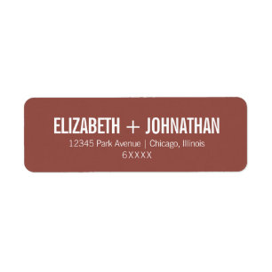 Simple Boho Dusty Rose Typografy Wedding Address