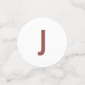 Simple Boho Dusty Rose Typografy Wedding Konfetti (Klein Vorderseite)