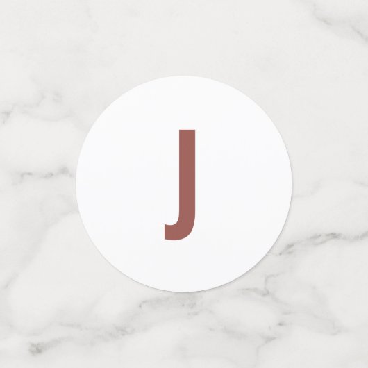 Simple Boho Dusty Rose Typografy Wedding Konfetti (Klein Vorderseite)