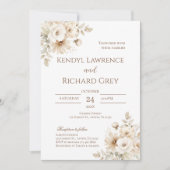 Simple Boho Elegant Hochzeit Einladung (Vorderseite)