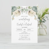 Simple Boho Elegant Wedding Invitation Einladung (Stehend Vorderseite)
