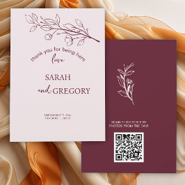 Simple Boho Floral Dankeschön Karte