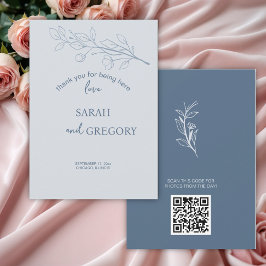 Simple Boho Floral Dankeschön Karte