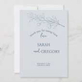 Simple Boho Floral Dankeschön Karte (Vorderseite)