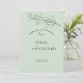 Simple Boho Floral Dankeschön Karte (Stehend Vorderseite)