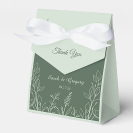 Simple Boho Floral Sage Green Geschenkschachtel