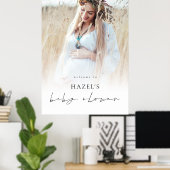 Simple Boho Foto Overlay Herzlich Willkommen bei B Poster (Heimbüro)