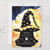 Simple Boho Fun Wizard Geburtstag Einladung (Vorderseite)