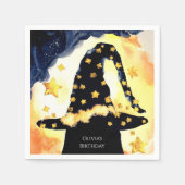 Simple Boho Fun Wizard Geburtstag Serviette (Vorderseite)