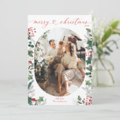 Simple Boho Greenery 1 Foto Weihnachten (Stehend Vorderseite)