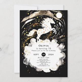 Simple Boho Horse Birthday Einladung