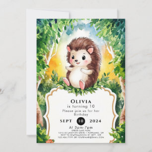 Simple Boho Igel Birthday Einladung