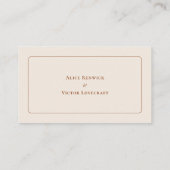 Simple Boho Ivory Wedding Entree Choice Flat Platzkarte (Rückseite)