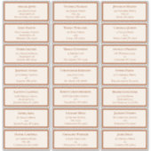 Simple Boho Ivory Wedding Guest Address Aufkleber (Vorderseite)