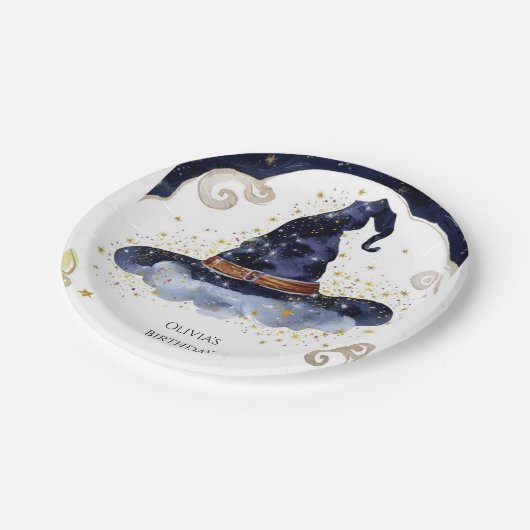 Simple Boho Magic Wizard Geburtstag Pappteller (Schrägansicht)