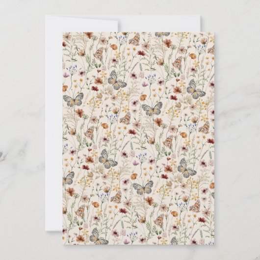 Simple Boho Monogrammed Save The Date (Rückseite)