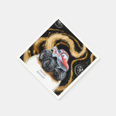 Simple Boho Monster Truck Birthday Serviette (Ecke)