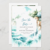 Simple Boho Nautical Wedding Save The Date (Vorne/Hinten)