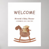 Simple Boho Neues Kapitel Buch Kinderdusche Willko Poster (Vorne)